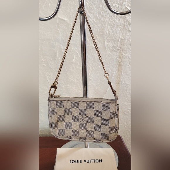 LOUIS VUITTON Damier Azur Mini Pochette - Picture 1 of 8